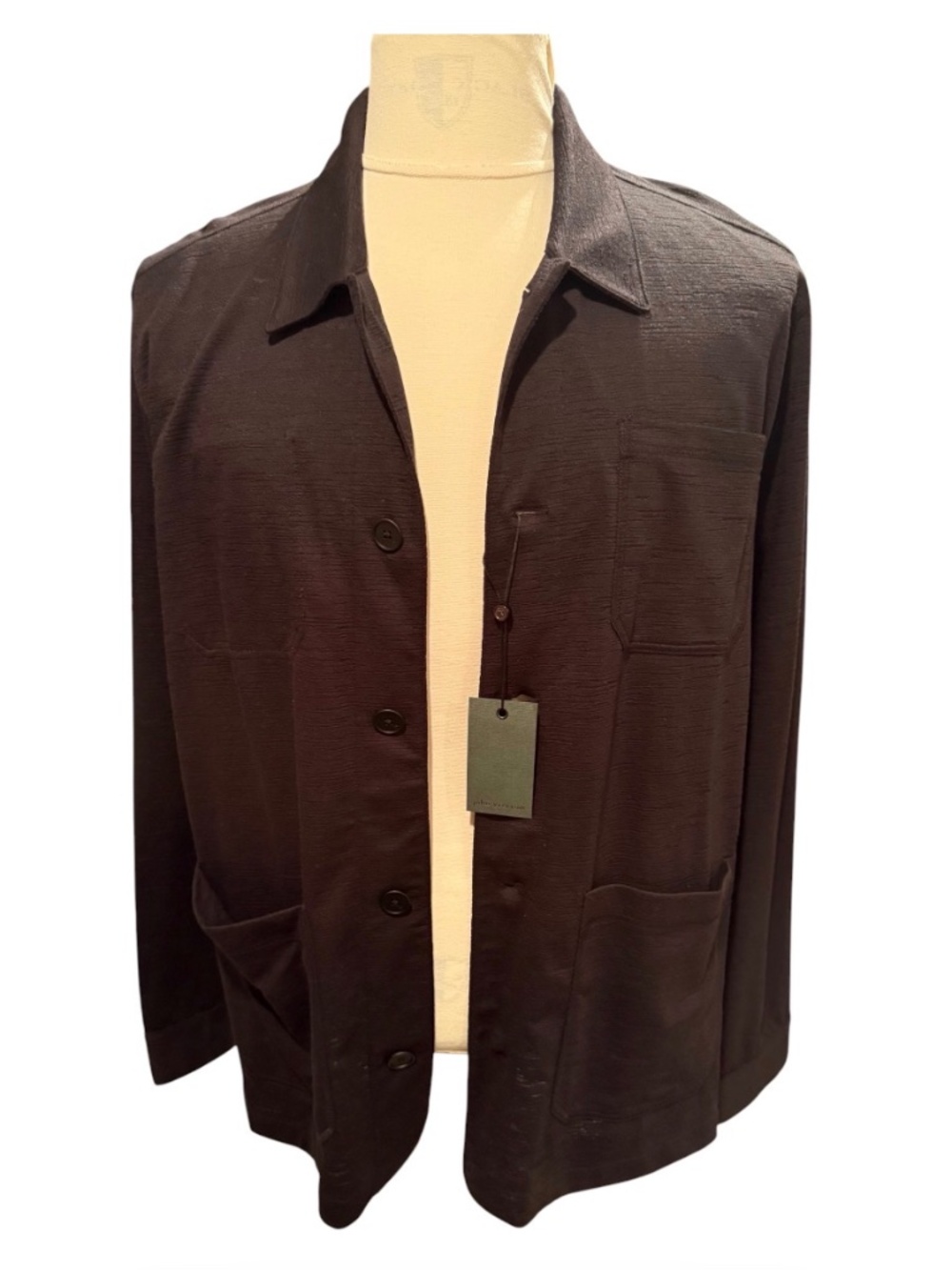 John Varvatos Black textured over shirt/ jacket, NEW WITH TAGS